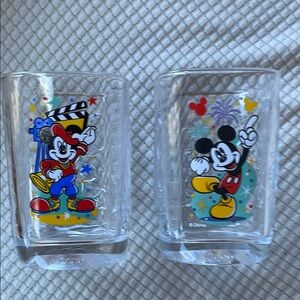 McDonald's Dining/Set of 2 Vintage 2000 Disney World Glasses